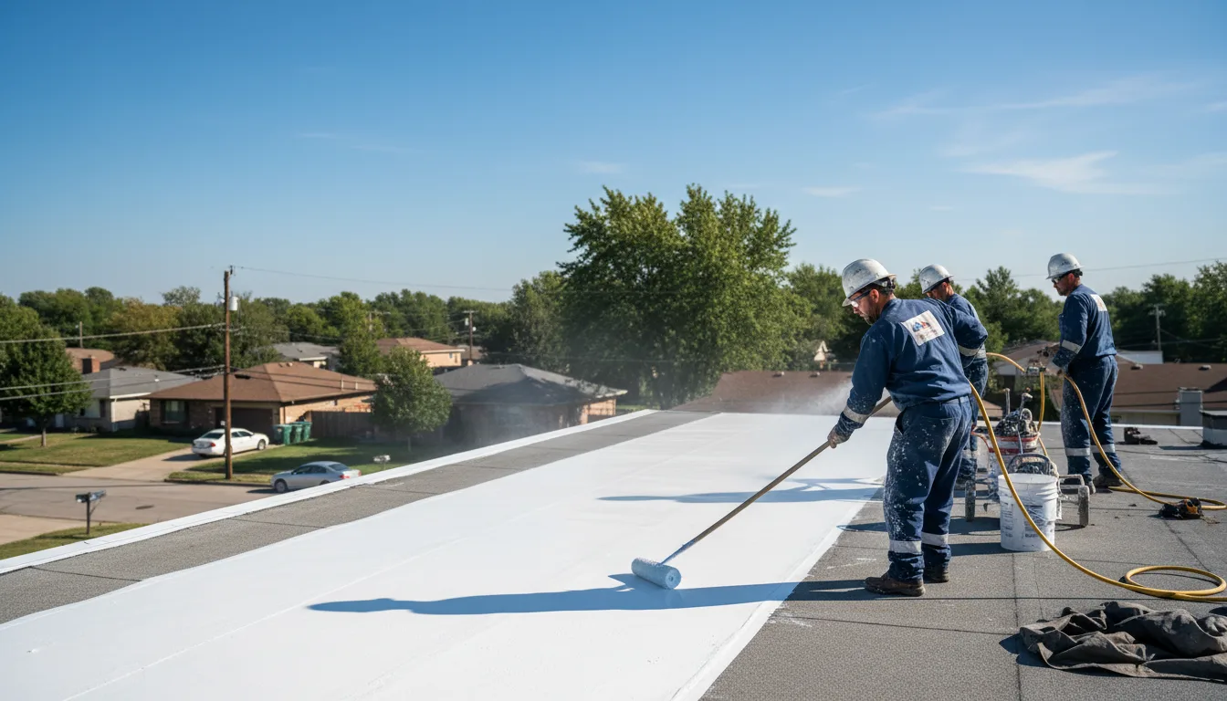 Commercial roof coating in Pecos, TX near me